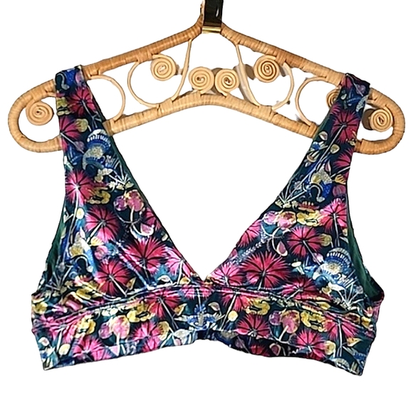 Anthropology Corinthe V-neck Velvet Bralette - Picture 3 of 4